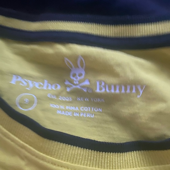 psycho bunny yellow ringer shirt - Picture 2 of 2